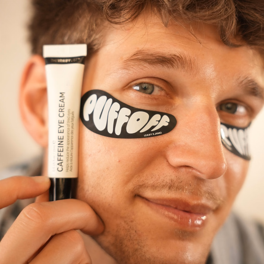 JAMO x INKEY Limited Edition Reusable Eye Patches and Caffeine Eye Cream Duo